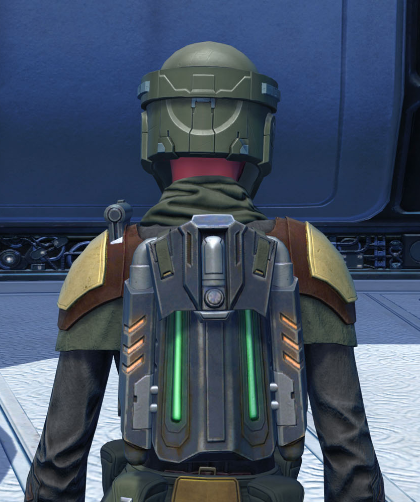The Unyielding Protector Armor Set detailed back view from Star Wars: The Old Republic.
