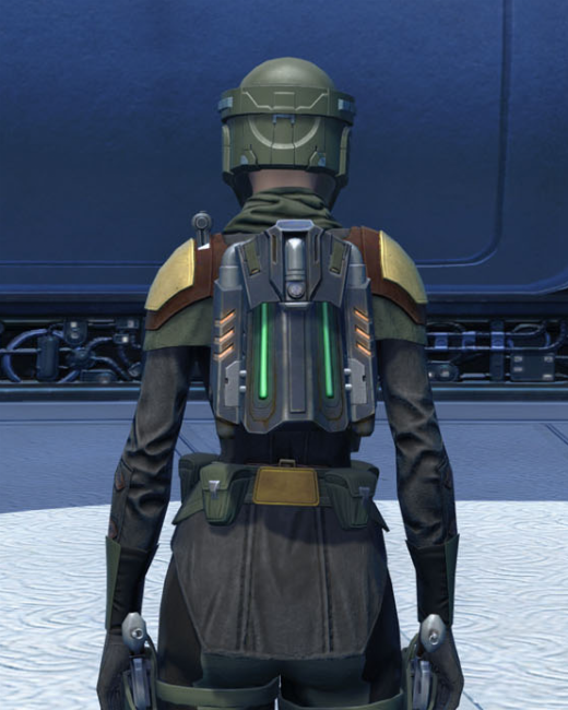 Restorative Drive Armor Set Back from Star Wars: The Old Republic.