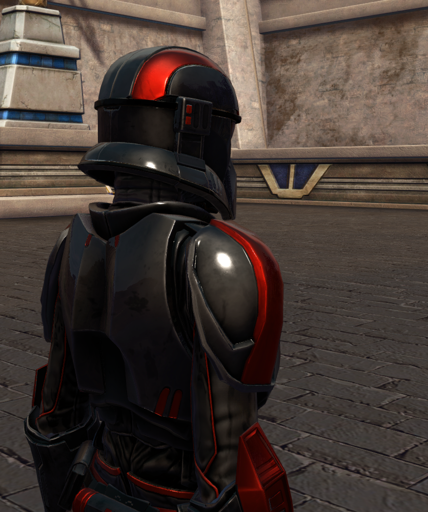 Suppression Trooper Armor Set detailed back view from Star Wars: The Old Republic. - DETAILS Suppression Trooper Armor Set detailed back view from Star Wars: The Old Republic.