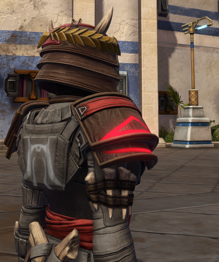 Scorching Sands Armor Set detailed back view from Star Wars: The Old Republic. - DETAILS Scorching Sands Armor Set detailed back view from Star Wars: The Old Republic.