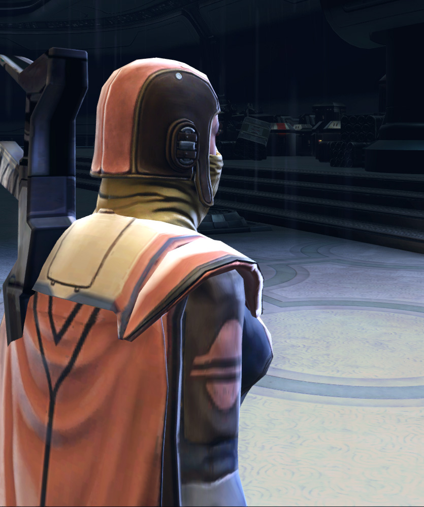 Alderaanian Smuggler Armor Set detailed back view from Star Wars: The Old Republic.