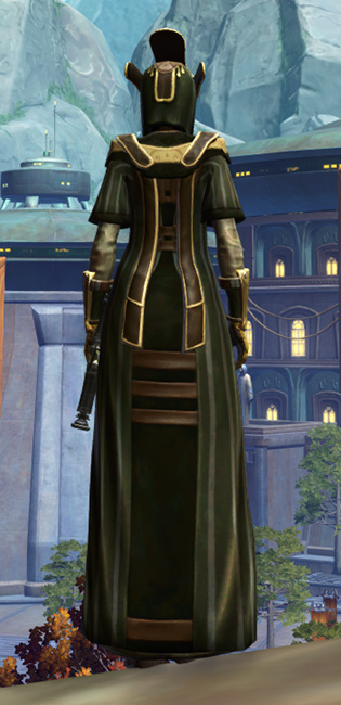 Anointed Zeyd-Cloth Armor Set player-view from Star Wars: The Old Republic.