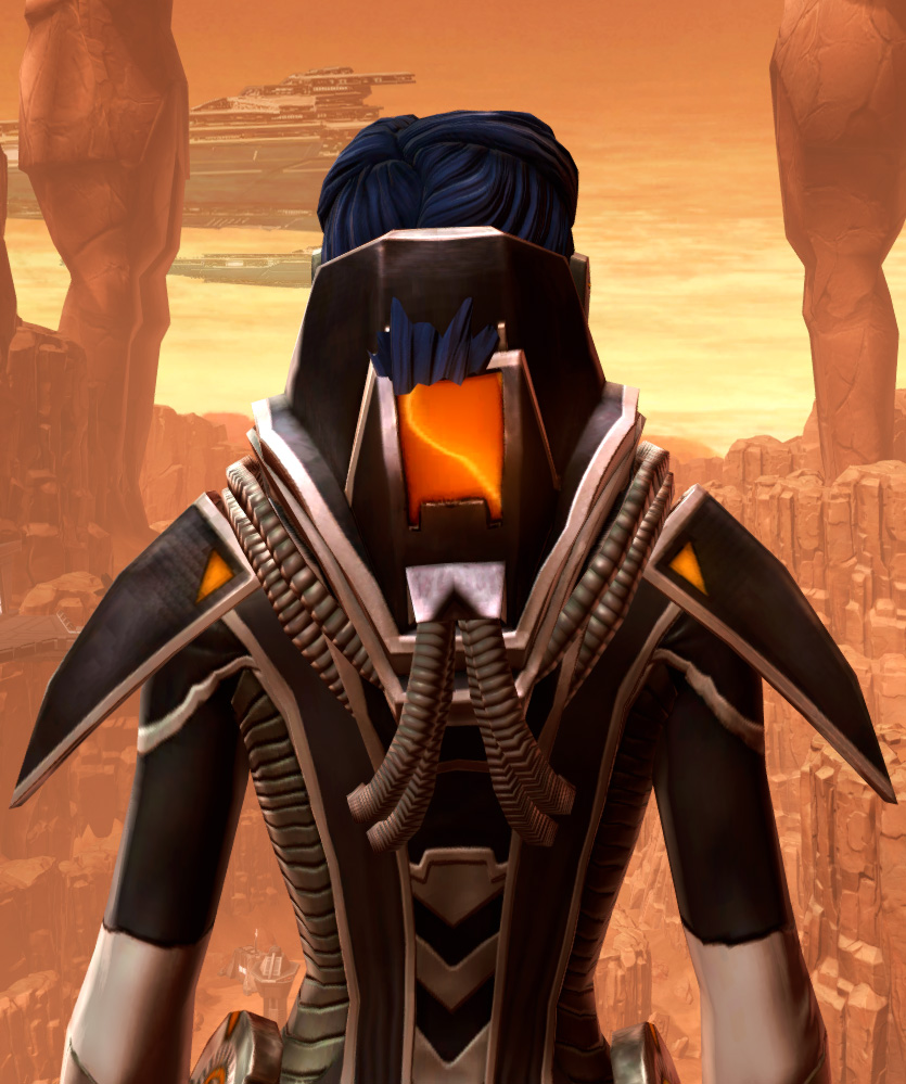 Charged Interrogator Armor Set detailed back view from Star Wars: The Old Republic.