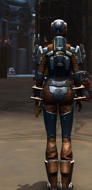 Citadel Boltblaster Armor Set player-view from Star Wars: The Old Republic.
