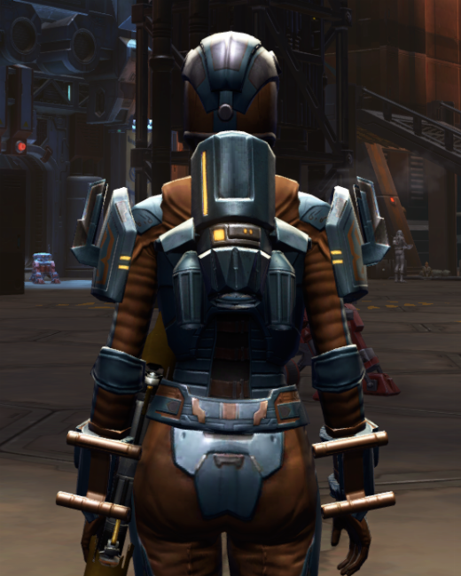 Citadel Boltblaster Armor Set Back from Star Wars: The Old Republic.