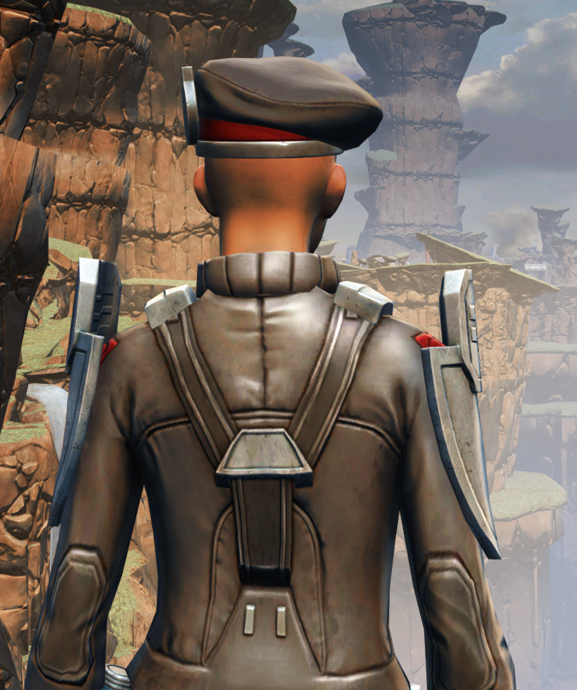 Confiscated Mercenary Armor Set detailed back view from Star Wars: The Old Republic.