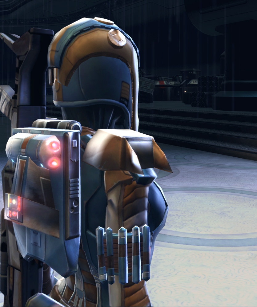 Corellian Bounty Hunter Armor Set detailed back view from Star Wars: The Old Republic.