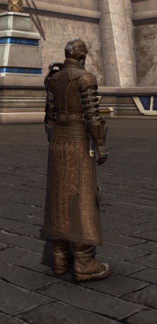 Cybernetic Pauldron Armor Set player-view from Star Wars: The Old Republic.