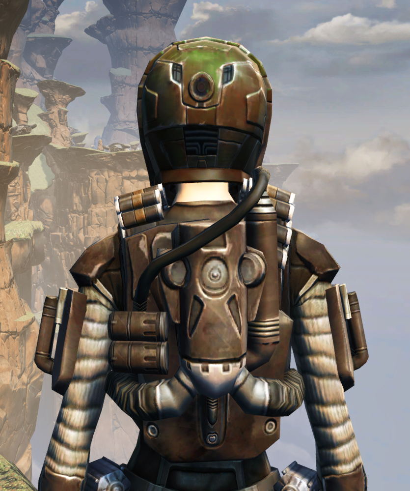 CZ-13K Guerrilla Armor Set detailed back view from Star Wars: The Old Republic.