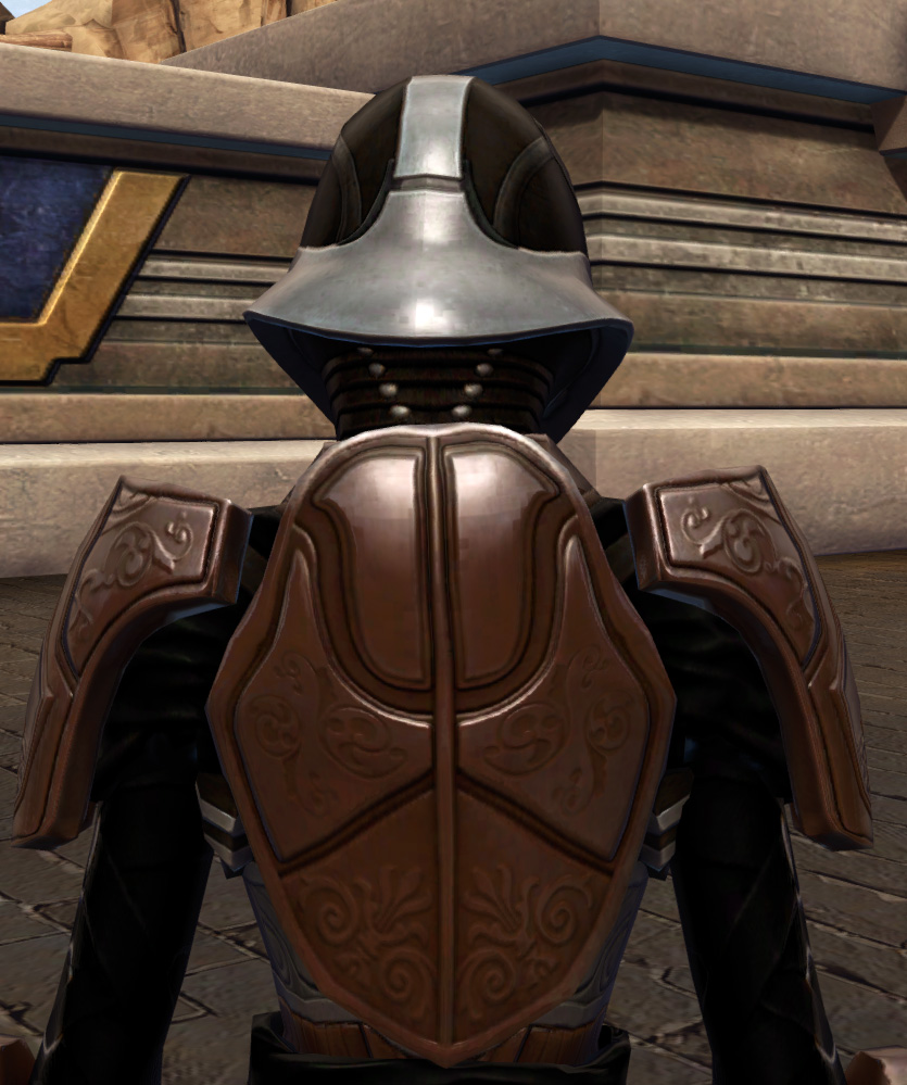 Dashing Blademaster Armor Set detailed back view from Star Wars: The Old Republic.