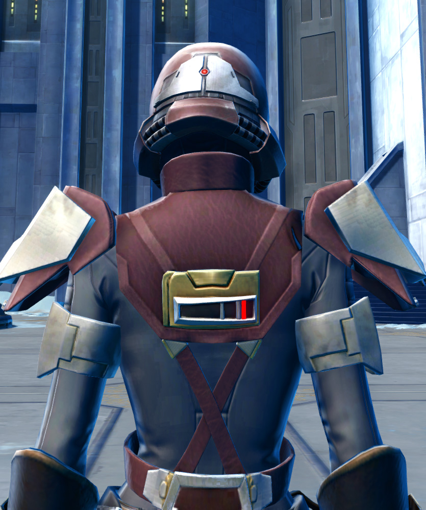 Defiant Asylum MK-16 (Synthweaving) Armor Set detailed back view from Star Wars: The Old Republic.
