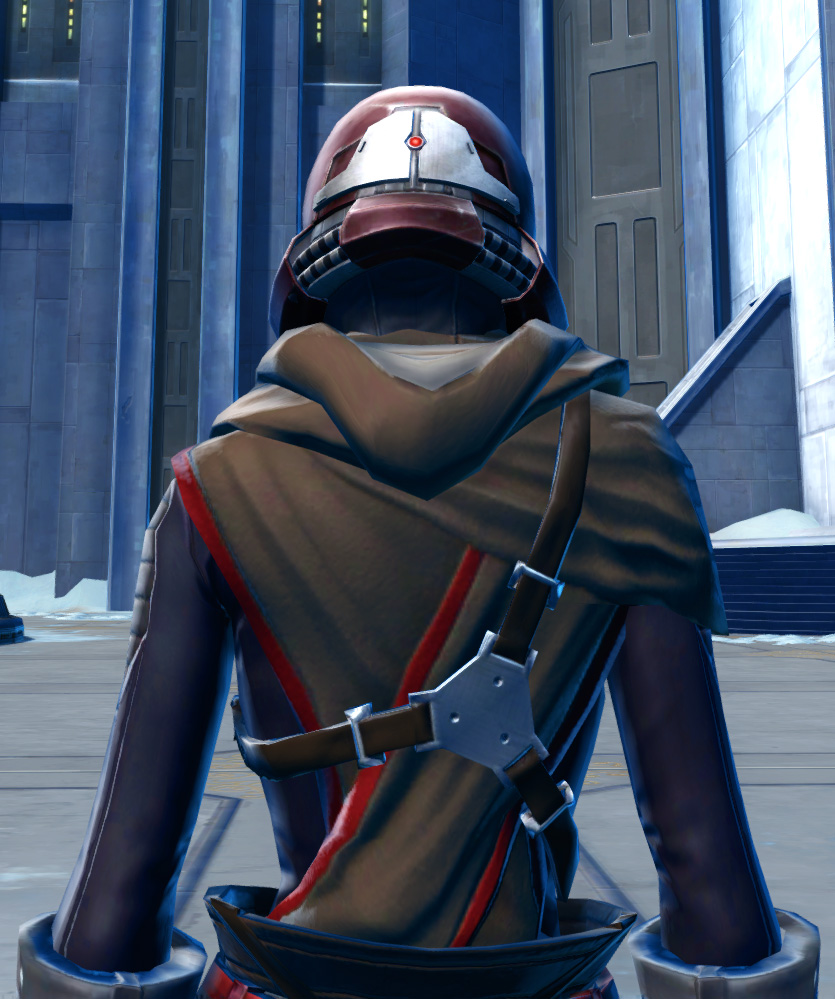 Defiant Mender MK-16 (Synthweaving) Armor Set detailed back view from Star Wars: The Old Republic.