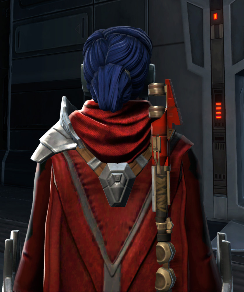 Defiant Mender MK-26 (Synthweaving) (Imperial) Armor Set detailed back view from Star Wars: The Old Republic.
