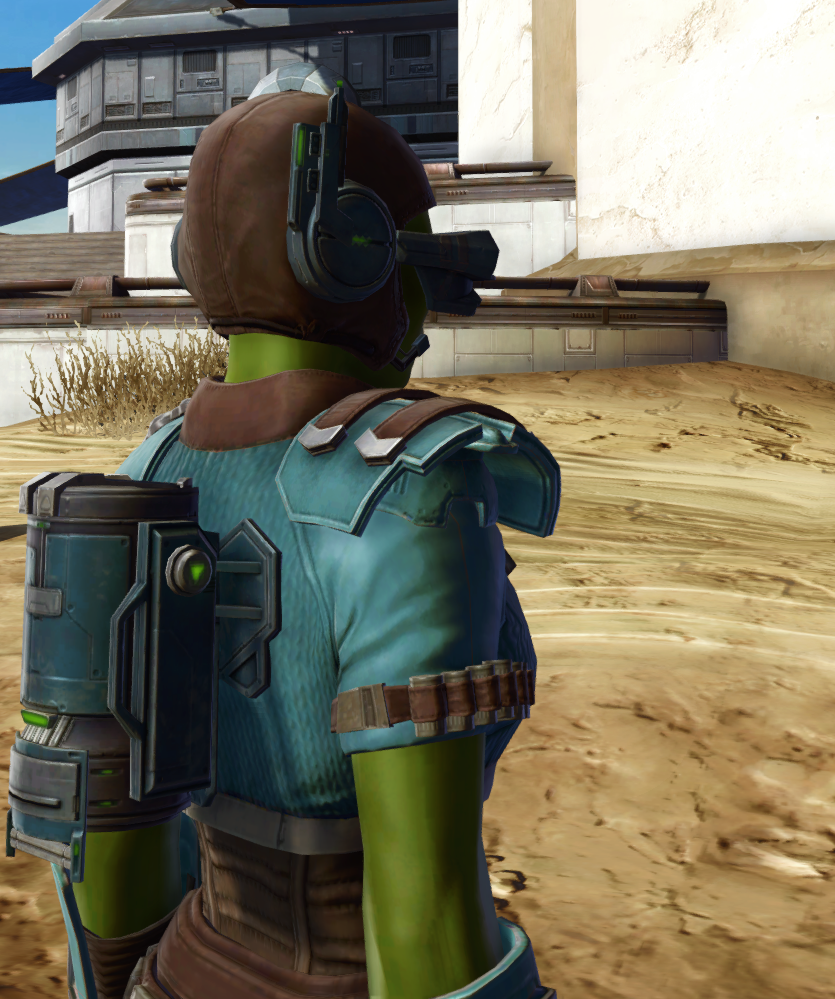 Discharged Infantry Armor Set detailed back view from Star Wars: The Old Republic.
