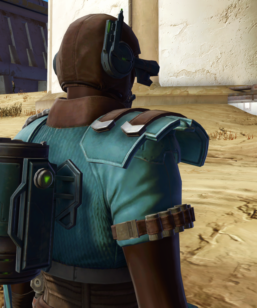 Discharged Infantry Armor Set detailed back view from Star Wars: The Old Republic.
