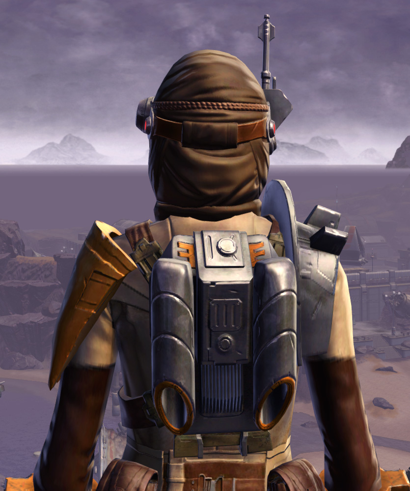 Dune Stalker Armor Set detailed back view from Star Wars: The Old Republic.