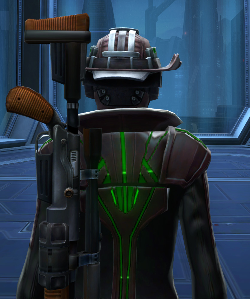 Dynamic Vandal Armor Set detailed back view from Star Wars: The Old Republic.