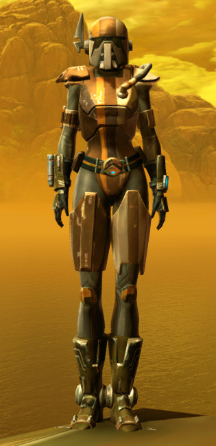 Electrum Onslaught Armor Set Outfit from Star Wars: The Old Republic.