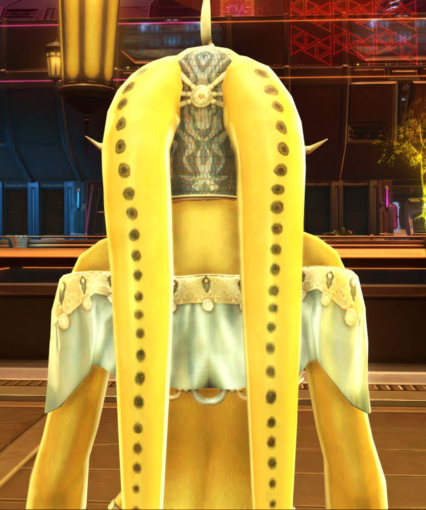 Elegant Loungewear Armor Set detailed back view from Star Wars: The Old Republic.