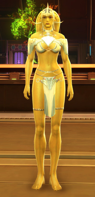 Elegant Loungewear Armor Set Outfit from Star Wars: The Old Republic.