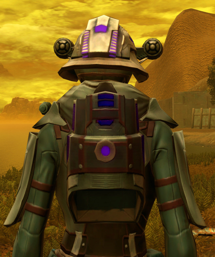 Energized Manhunter Armor Set detailed back view from Star Wars: The Old Republic.