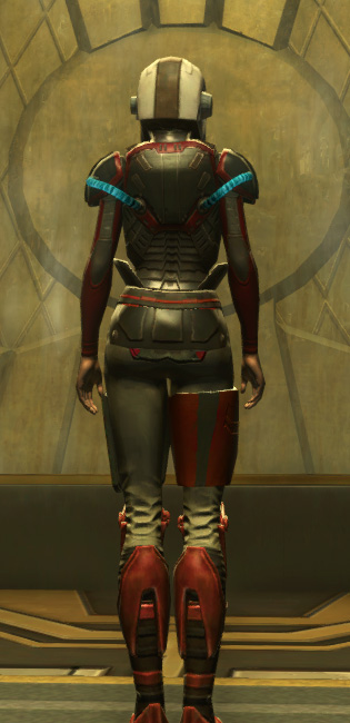 Eternal Battler Boltblaster Armor Set player-view from Star Wars: The Old Republic.