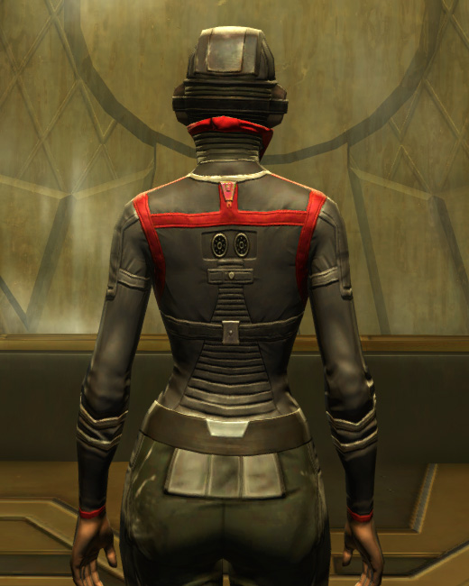 Eternal Conqueror Targeter Armor Set Back from Star Wars: The Old Republic.