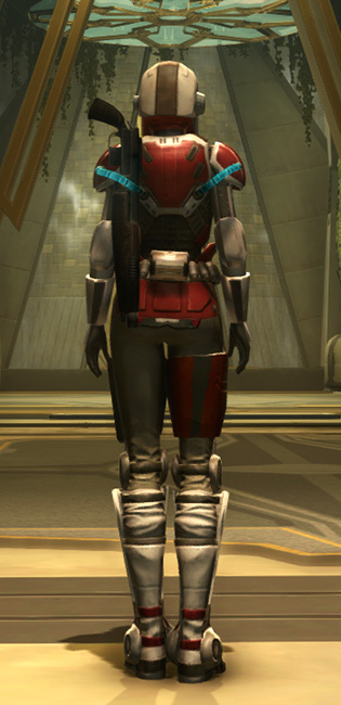 Eternal Conqueror Boltblaster Armor Set player-view from Star Wars: The Old Republic.