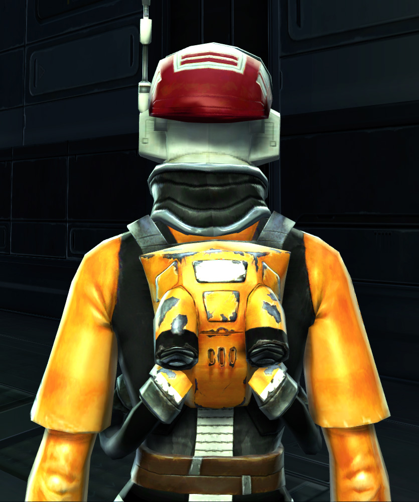 Experimental Pilot Suit Armor Set detailed back view from Star Wars: The Old Republic.