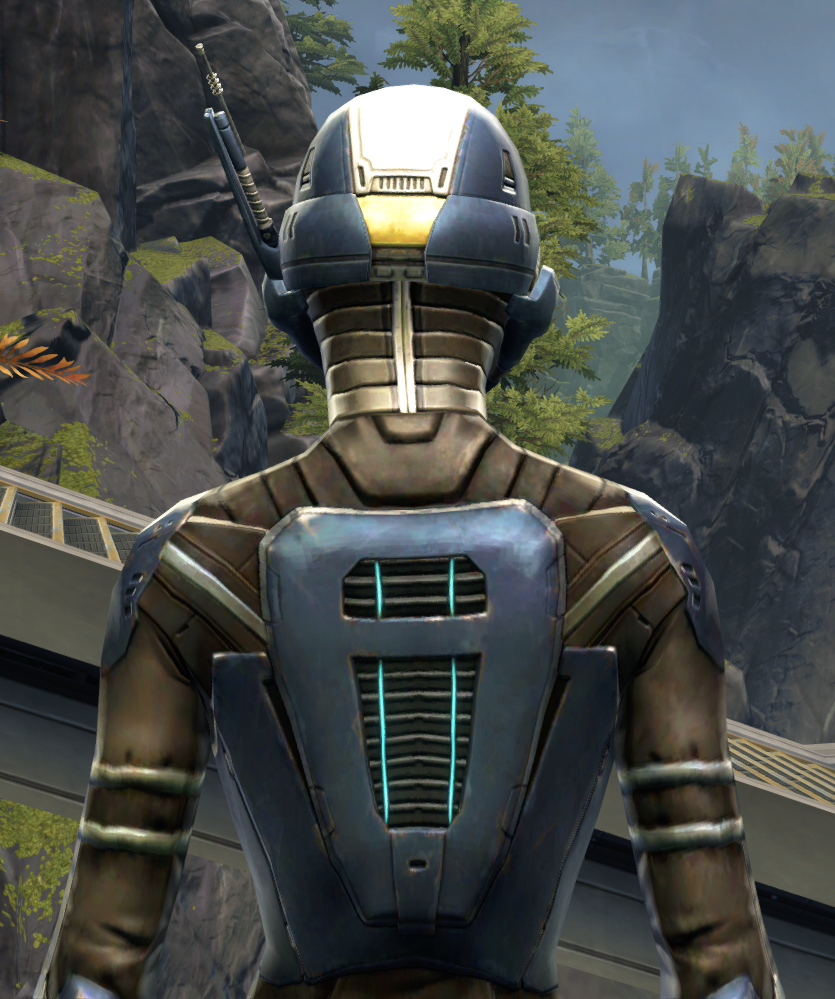 Flawless Riposte Armor Set detailed back view from Star Wars: The Old Republic.
