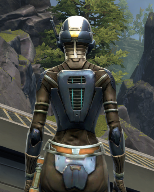 Flawless Riposte Armor Set Back from Star Wars: The Old Republic.