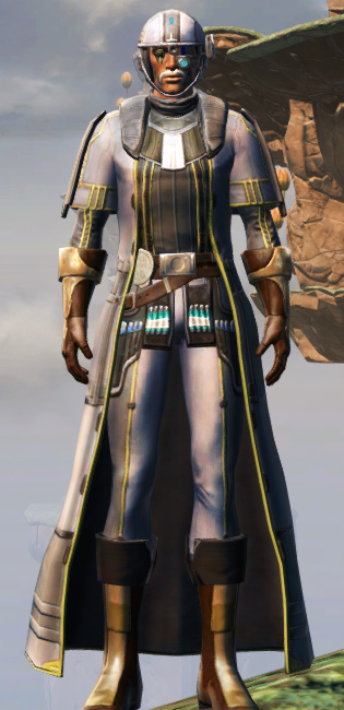 Fortified Lacqerous Armor Set Outfit from Star Wars: The Old Republic.