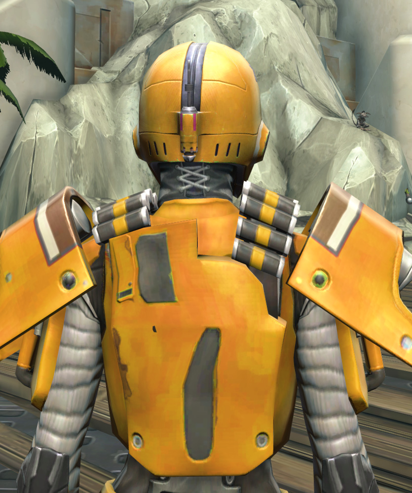 Frogdog Huttball Home Uniform Armor Set detailed back view from Star Wars: The Old Republic.