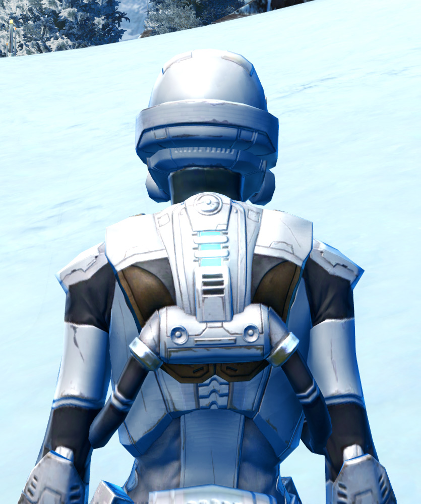Frontline Defender Armor Set detailed back view from Star Wars: The Old Republic.