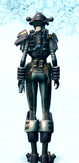 Frontline Mercenary Armor Set player-view from Star Wars: The Old Republic.
