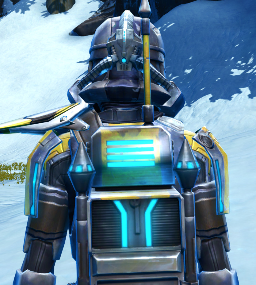 Galvanized Infantry Armor Set detailed back view from Star Wars: The Old Republic.