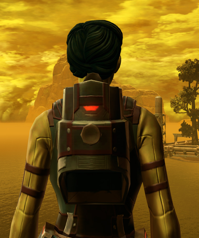 Hydraulic Press Armor Set detailed back view from Star Wars: The Old Republic.