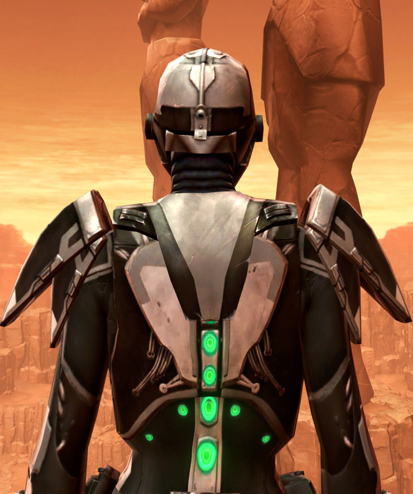 Hypercloth Aegis Armor Set detailed back view from Star Wars: The Old Republic.