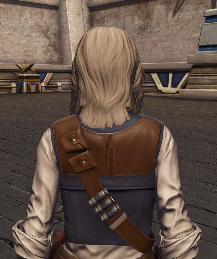 Impulsive Adventurer Armor Set detailed back view from Star Wars: The Old Republic.