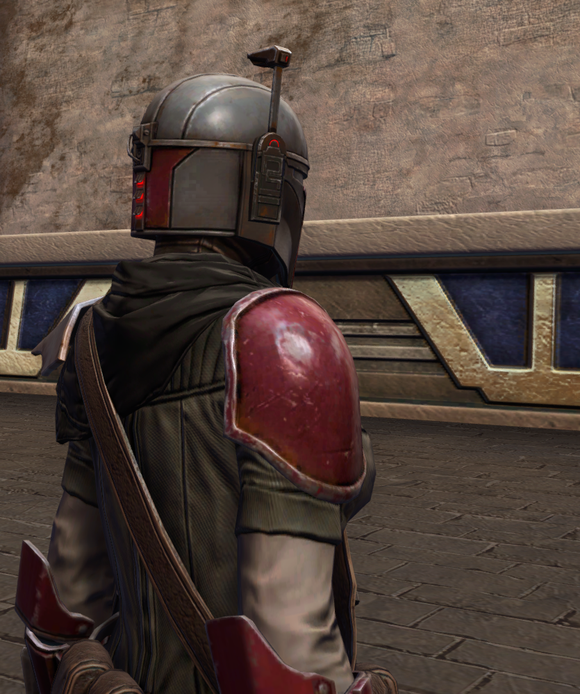 Infamous Bounty Hunter Armor Set detailed back view from Star Wars: The Old Republic.