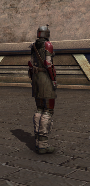 Infamous Bounty Hunter Armor Set player-view from Star Wars: The Old Republic.