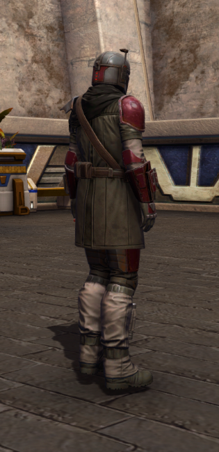 Infamous Bounty Hunter Armor Set player-view from Star Wars: The Old Republic.