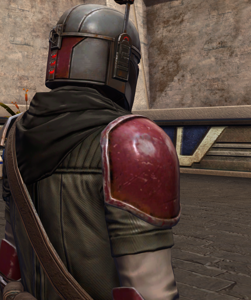 Infamous Bounty Hunter Armor Set detailed back view from Star Wars: The Old Republic.