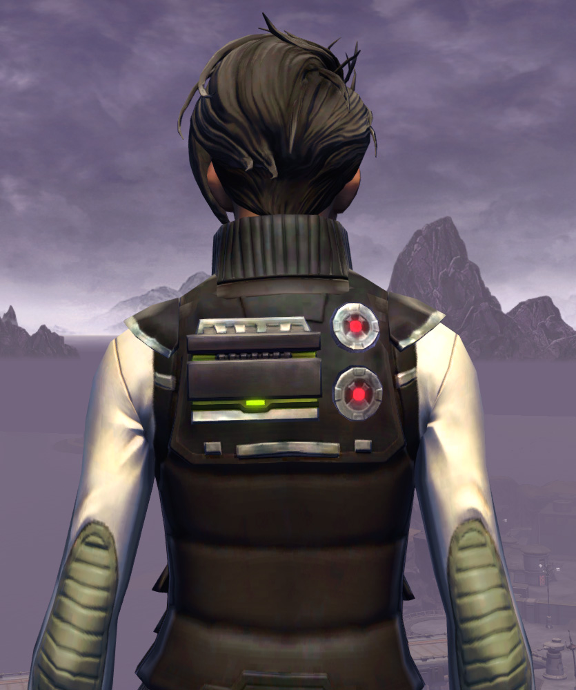 Interstellar Privateer Armor Set detailed back view from Star Wars: The Old Republic.