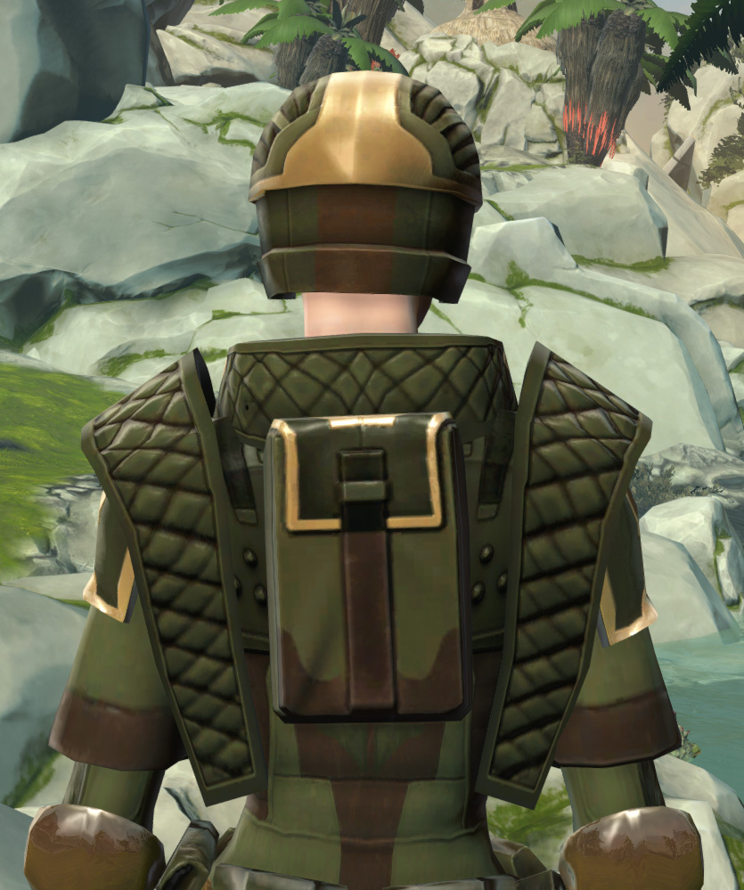 Marshland Ambusher Armor Set detailed back view from Star Wars: The Old Republic.