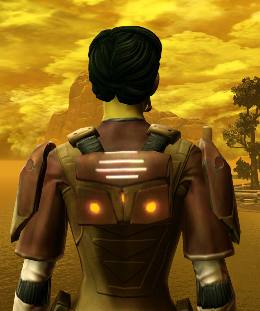 Mercenary Armor Set detailed back view from Star Wars: The Old Republic.