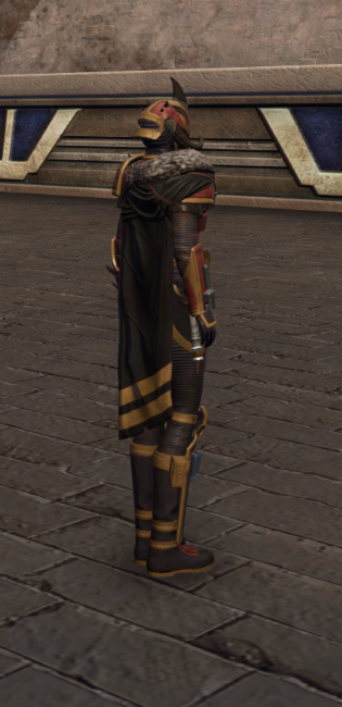 Mythosaur Hunter Armor Set player-view from Star Wars: The Old Republic.