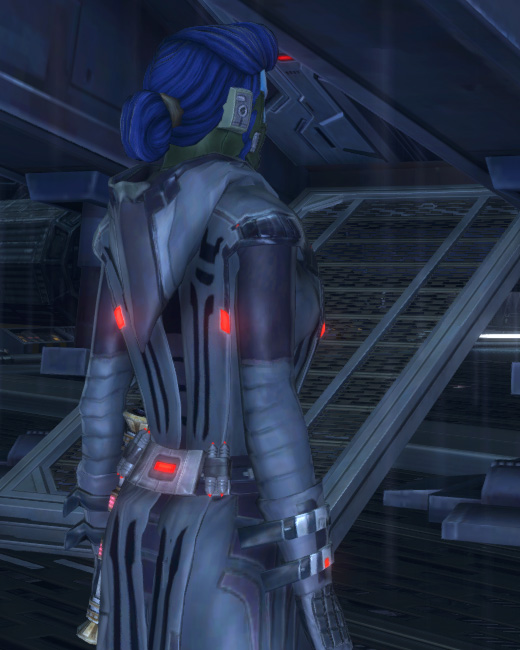 Nar Shaddaa Inquisitor Armor Set Back from Star Wars: The Old Republic.