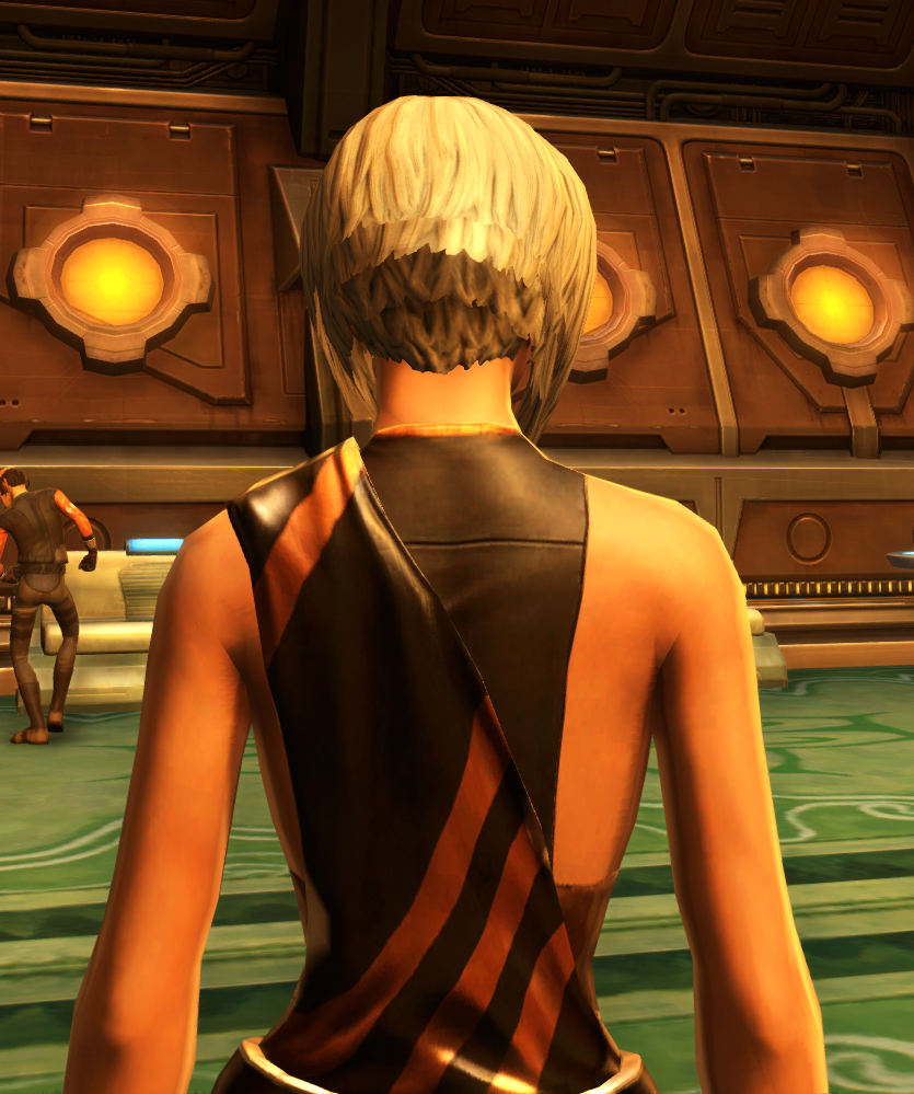 Nightlife Socialite Armor Set detailed back view from Star Wars: The Old Republic.
