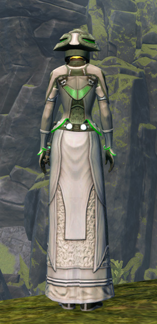 Overloaded Peacemaker Armor Set player-view from Star Wars: The Old Republic.